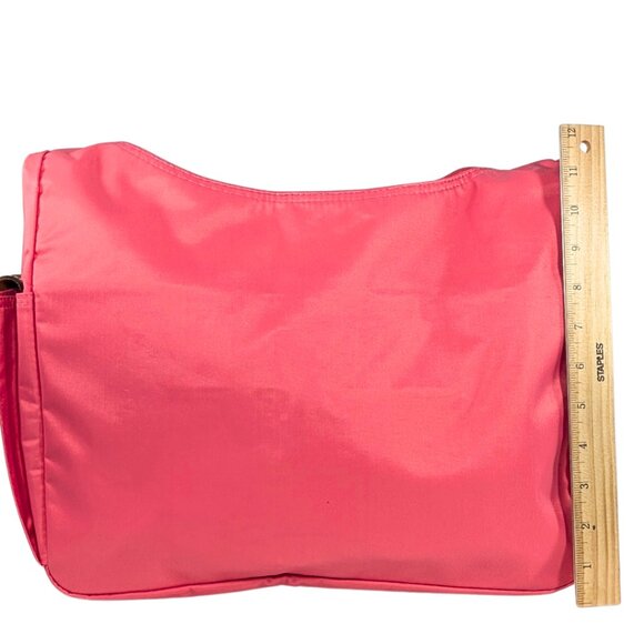 Longchamp Le Pliage Flamingo Pink Nylon Leather Large Crescent Hobo Bag - Picture 3 of 9